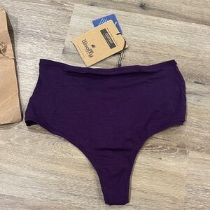Woolly Purple High-Waisted Underwear - thong